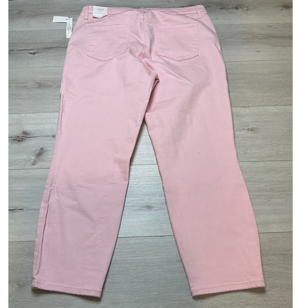 Talbots Simply Flattering Jegging Crop Pink Slimming Denim Jeans 14 New With Tag - Picture 5 of 11